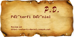 Péterfi Dániel névjegykártya